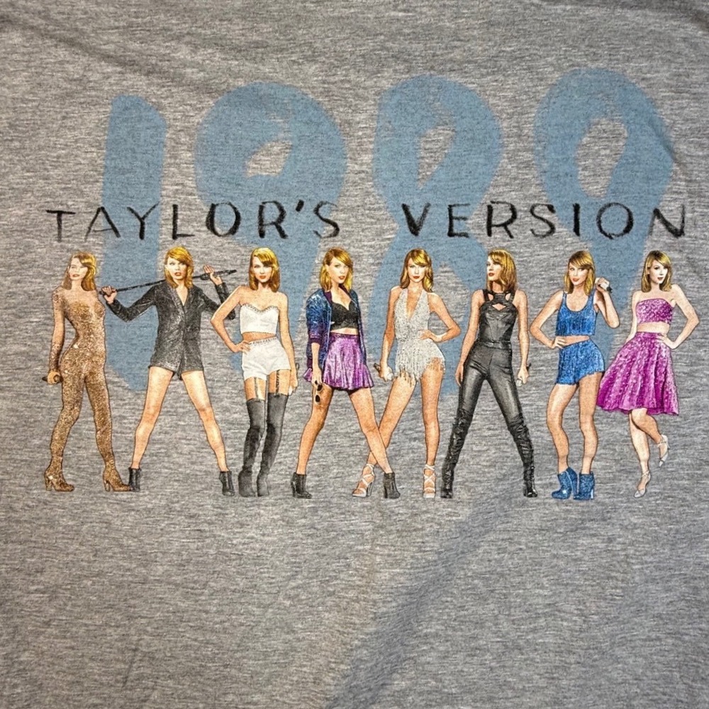 Taylor Swift 1989 Taylor's Version  T-Shirt Heather Gray XL eras‎ tour swiftie